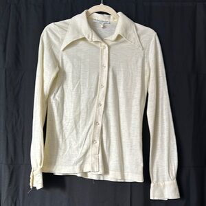 Vintage Montgomery Ward Cream Button-Up Shirt